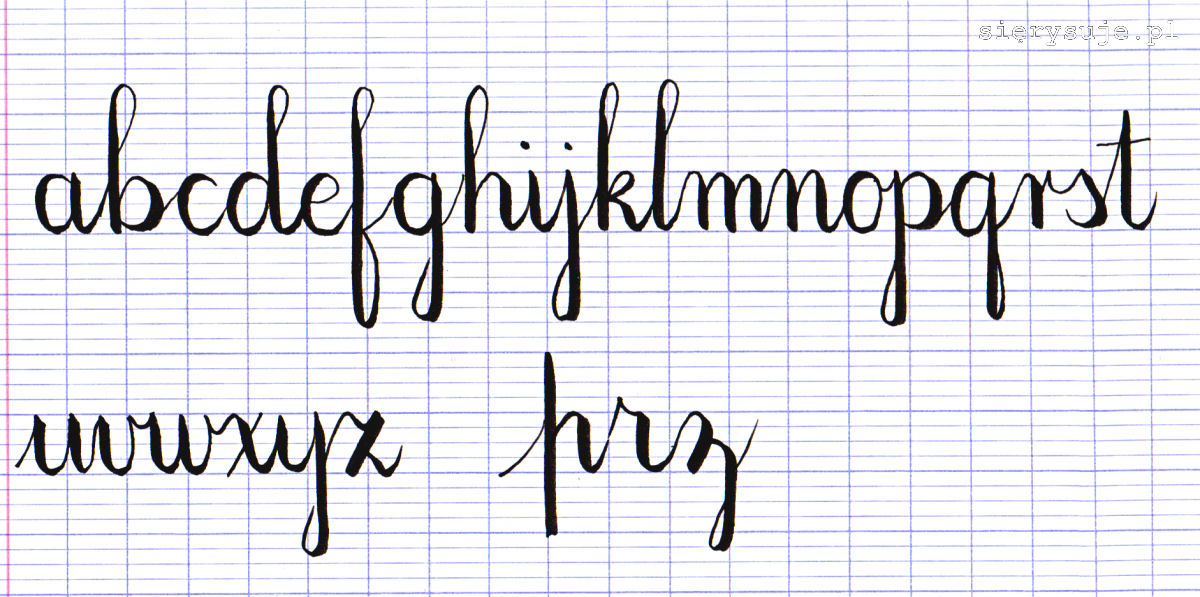 sierysuje.pl kaligrafia alfabet