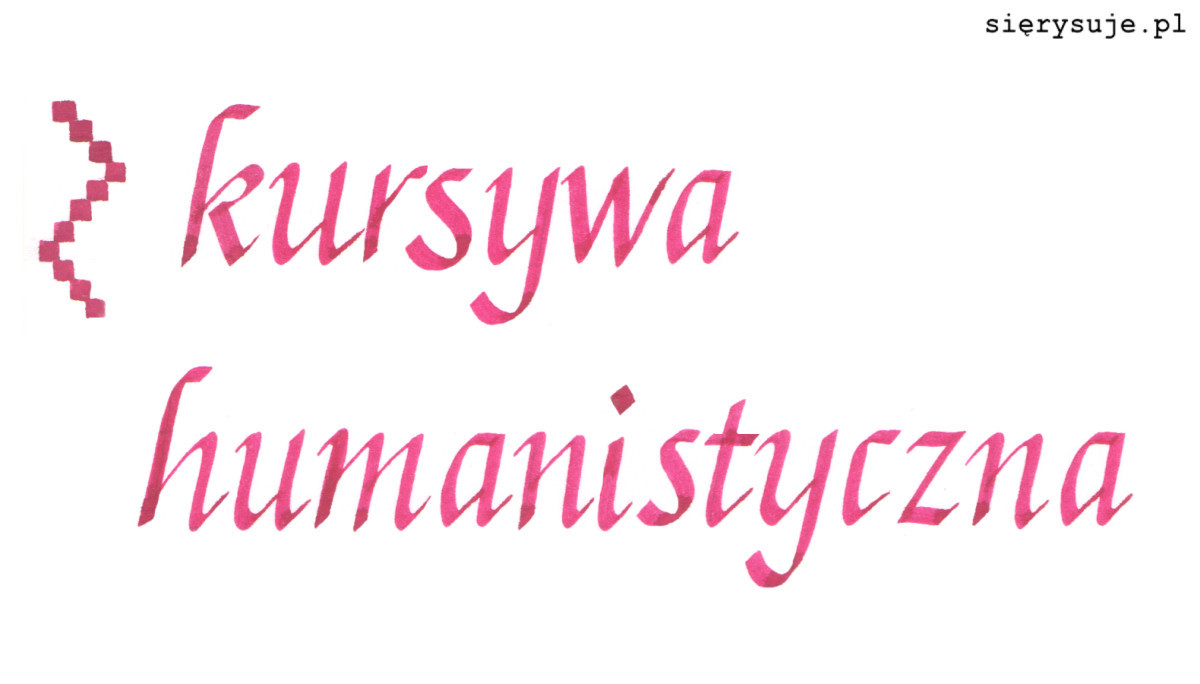 sierysuje.pl italika kursywa humanistyczna
