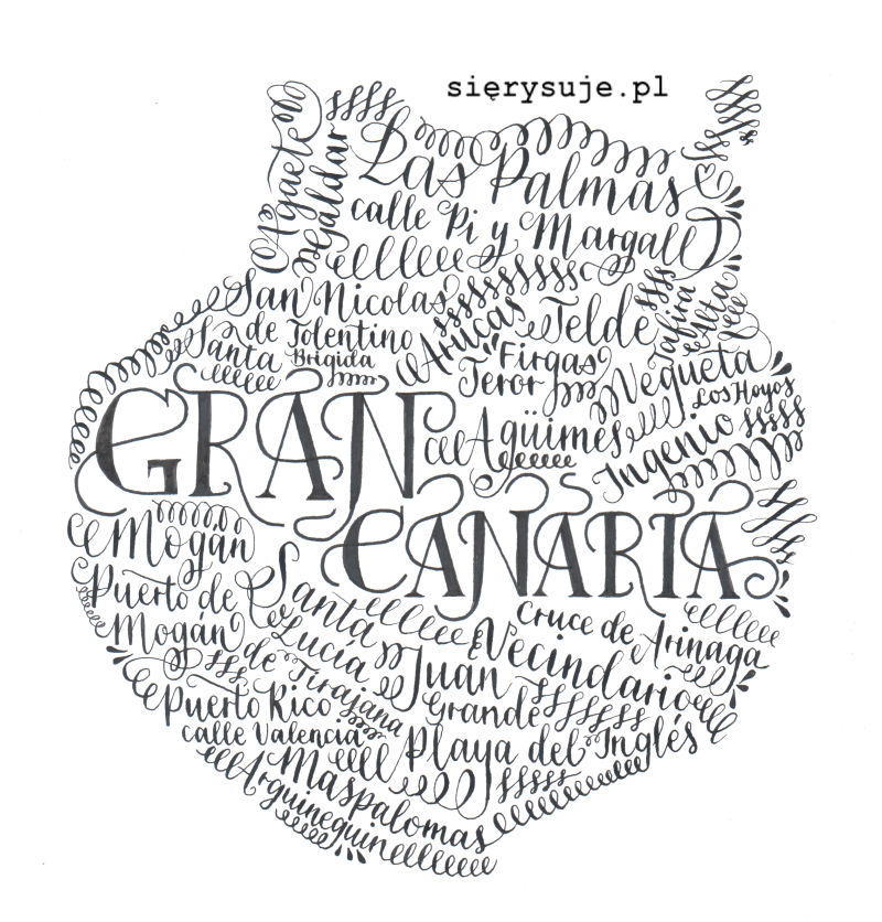 sierysuje.pl ilustrowana mapa Gran Canaria